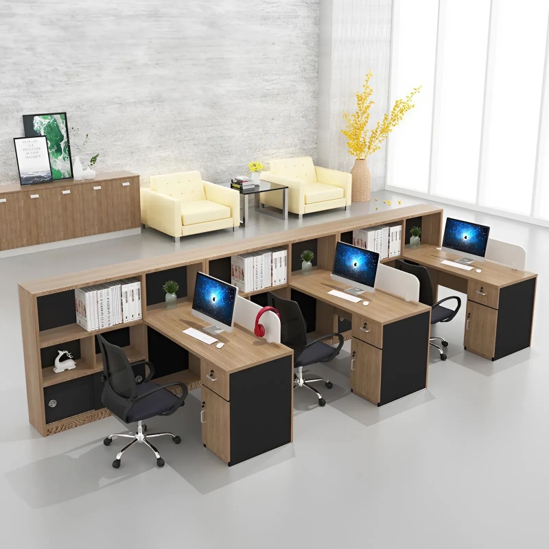 Bàn Cụm Làm Việc 3 Người Thiết Kế Tiện Lợi - BC33
