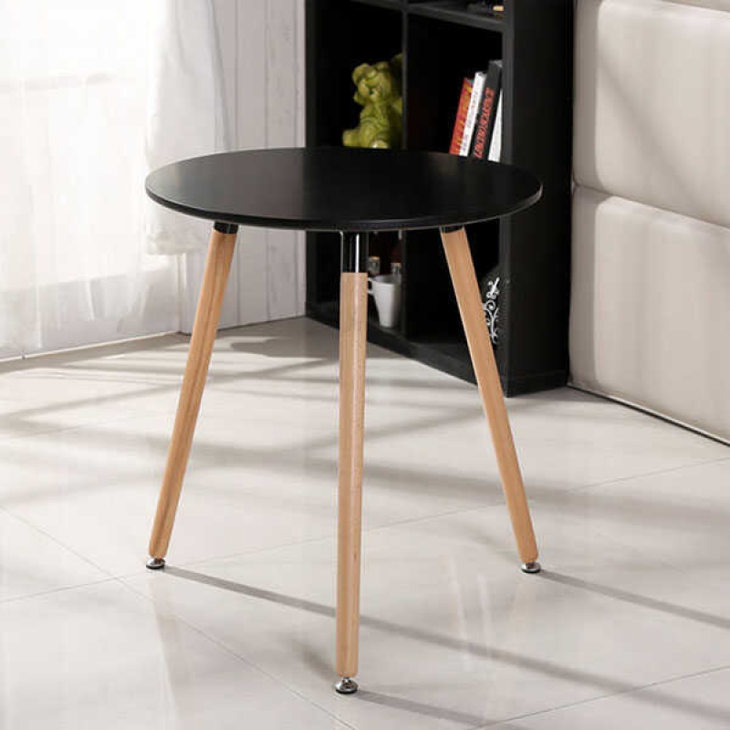 Bàn Cafe Tiếp Khách Eames 3 Chân Gỗ Đen - BCF6 