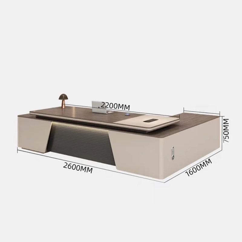 Bàn Giám Đốc Cao Cấp - Gỗ MDF Chống Trầy (2m4 - 2m8) - BGD157
