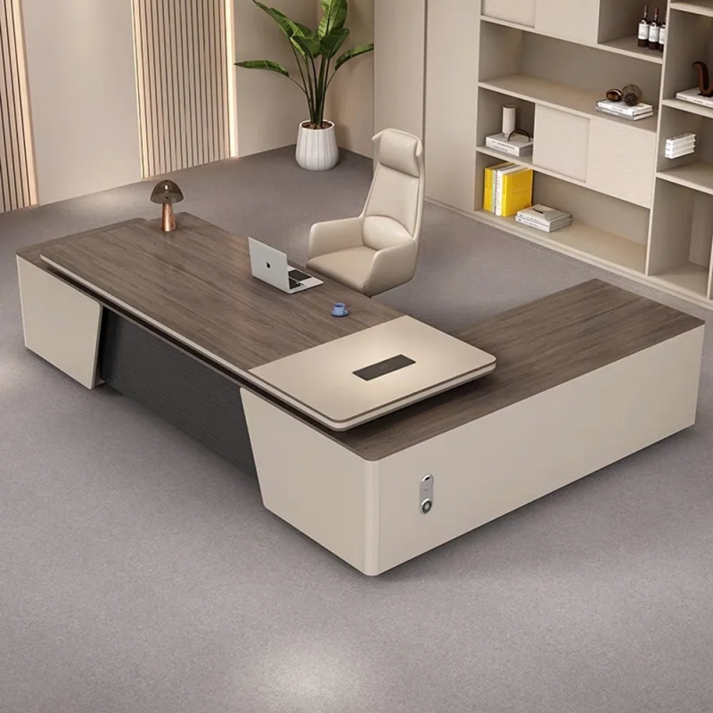 Bàn Giám Đốc Cao Cấp - Gỗ MDF Chống Trầy (2m4 - 2m8) - BGD157