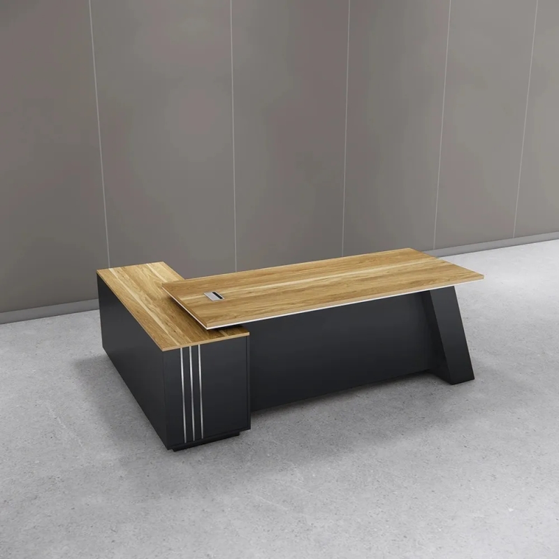 Bàn Giám Đốc Chân Trụ Vát Cách Điệu Phối Chỉ - BGD201