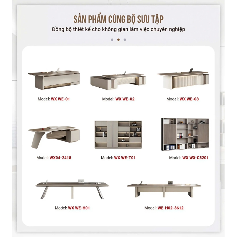 Bàn Giám Đốc Chữ L Chân Uốn Cong Mềm mại Sang Trọng - BGD93