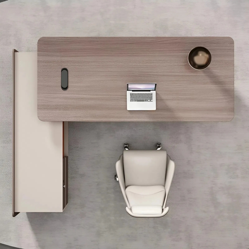 Bàn Giám Đốc Chữ L Diện Tích Rộng Tích Hộp Tủ Phụ Đa Năng – BGD128