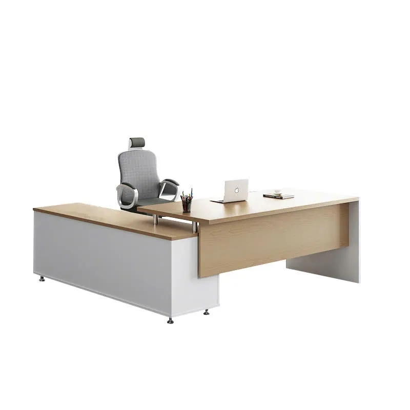 Bàn Giám Đốc Gỗ MDF Góc L Phong Cách Trẻ Trung - BGD146