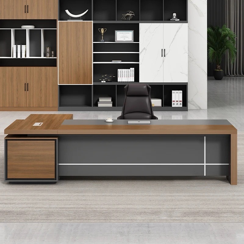 Bàn Giám Đốc Góc L Pha Màu - BGĐ47