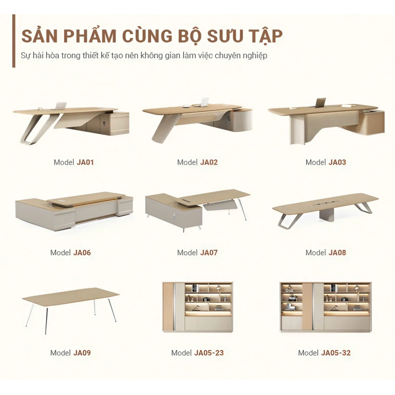 Bàn Giám Đốc Hiện Đại Chân Uốn Lượn Tinh Tế - BGD101