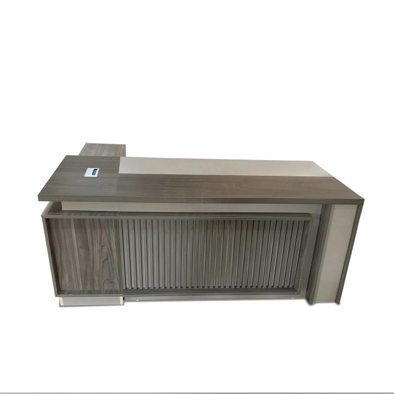 Bàn Giám Đốc Góc L Yếm Nan Mặt Nổi Độc Đáo - BGD 143