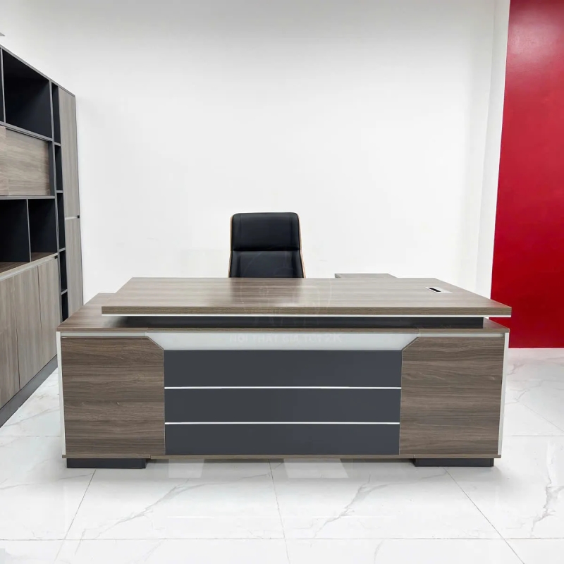 Bàn Giám Đốc Chữ L Yếm Nổi Trang Nhã - BGD144