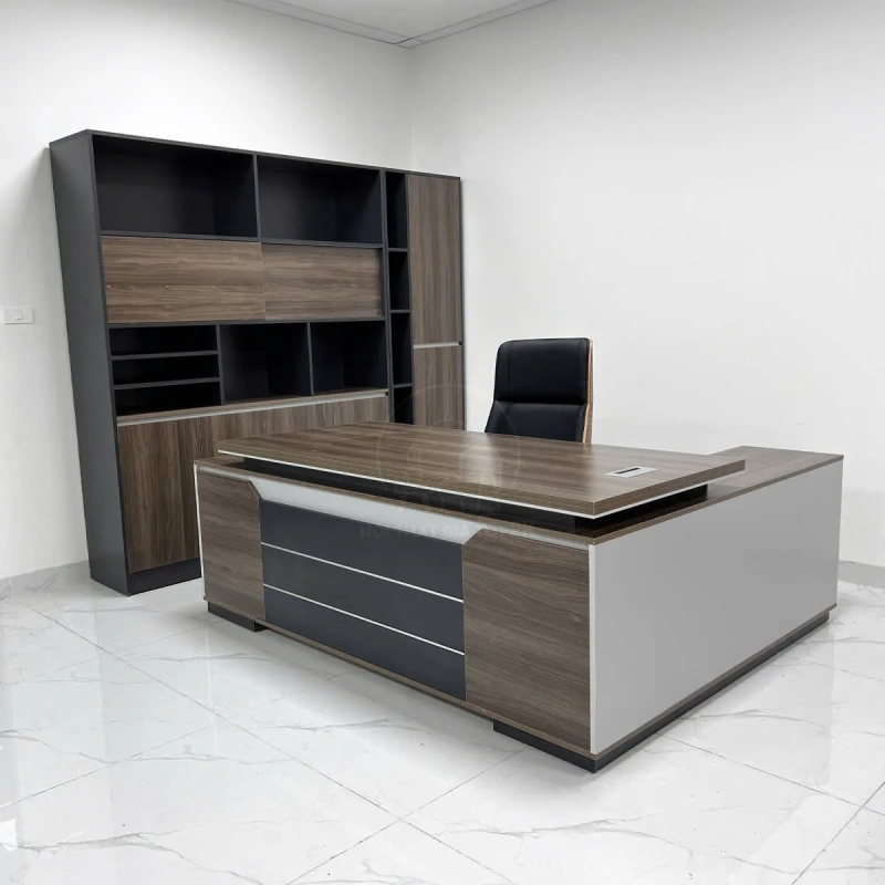 Bàn Giám Đốc Chữ L Yếm Nổi Trang Nhã - BGD144