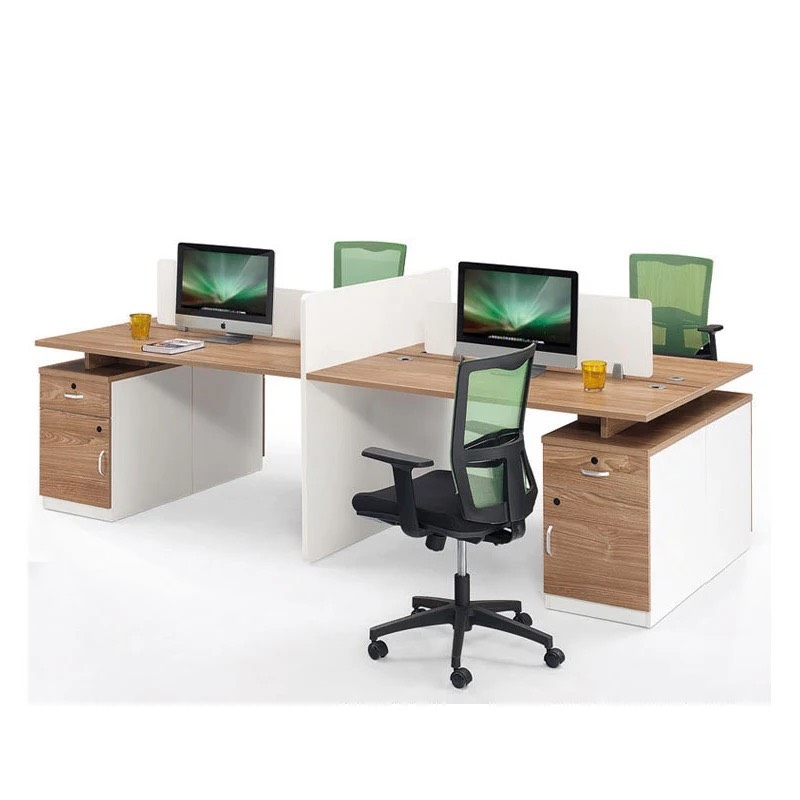 Cụm Bàn Làm Việc 4 Chỗ Có Vách Hiện Đại - BC28