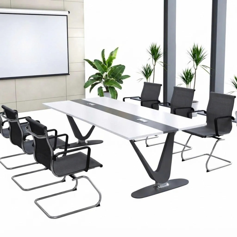 Bàn Họp Chân Sắt Chữ V Cho Phòng Họp 2m - BH58