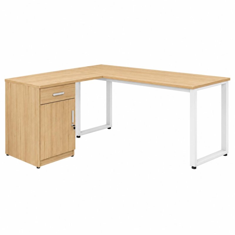 Bàn IKEA Góc L Có Hộc Chân Sắt - IK6