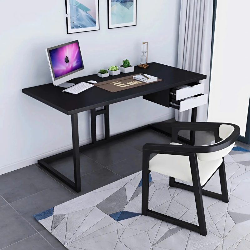 Bàn Làm Việc Chân Sắt Dáng Chữ U Cứng Cáp - BLV132