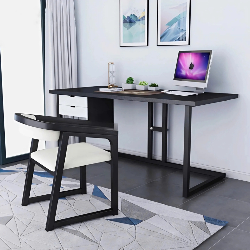 Bàn Làm Việc Chân Sắt Dáng Chữ U Cứng Cáp - BLV132