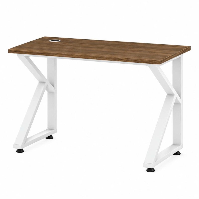 Bàn Làm Việc Chân Sắt Chữ K Màu Trắng - BLV141