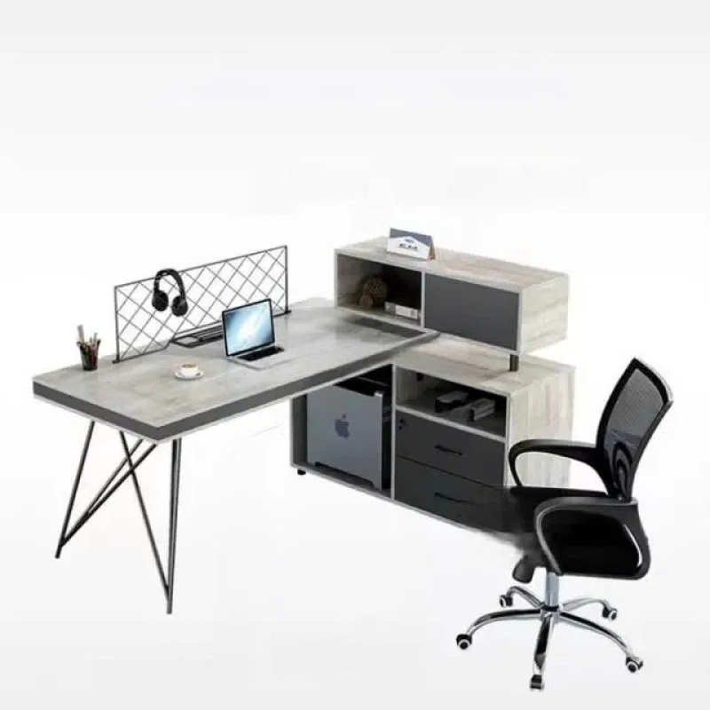 Bàn Làm Việc Chân Sắt Có Kệ Tiện Lợi Cao Cấp - BLV138