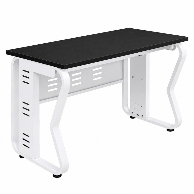 Bàn Làm Việc Nhập Khẩu Chân Sắt Màu Trắng BLV143