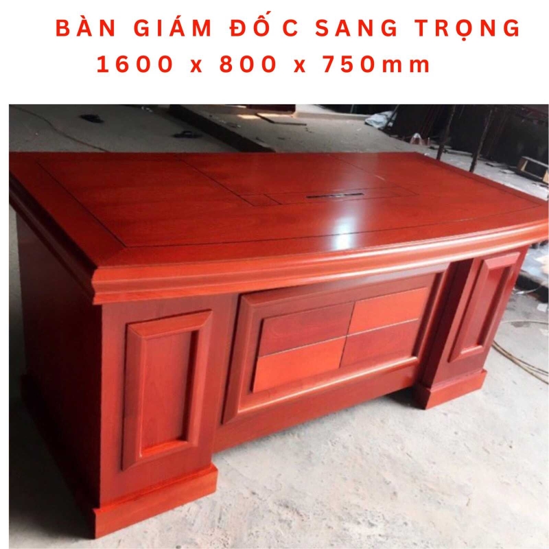 Bàn Giám Đốc Màu PU Sang Trọng 1m6 - BGĐ74