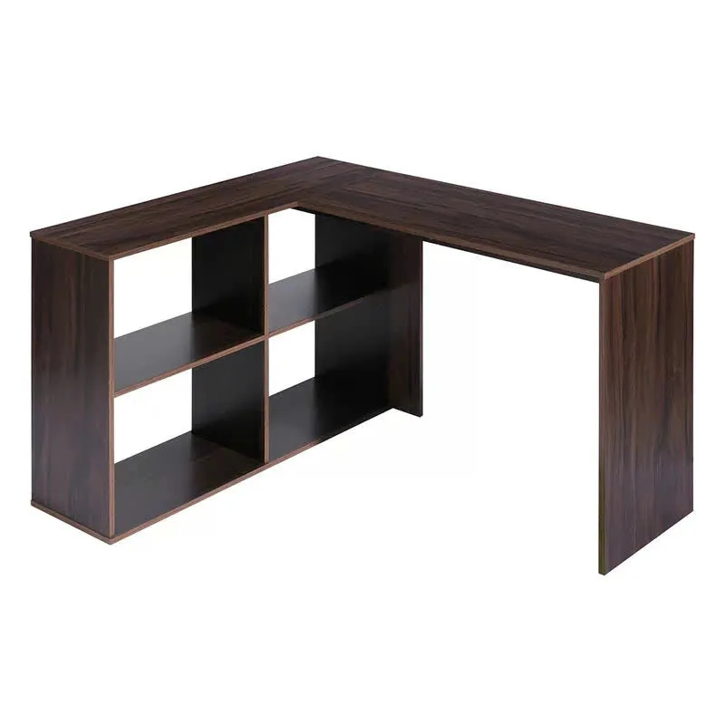 Bàn Làm Việc Gỗ Chữ L Tích Hợp Kệ 4 Ô Đa Dụng - BG76