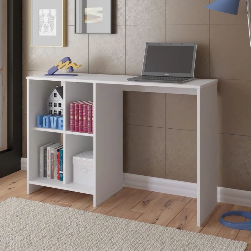 Bàn Làm Việc Gỗ Tối Giản Có Kệ Lưu Trữ - BG67