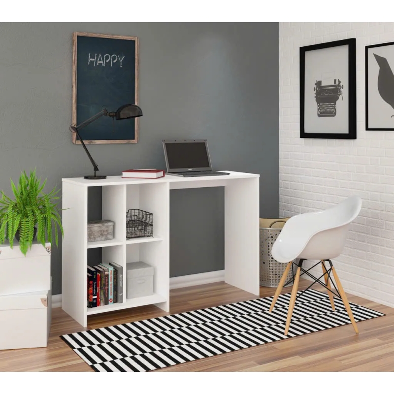 Bàn Làm Việc Gỗ Tối Giản Có Kệ Lưu Trữ - BG67
