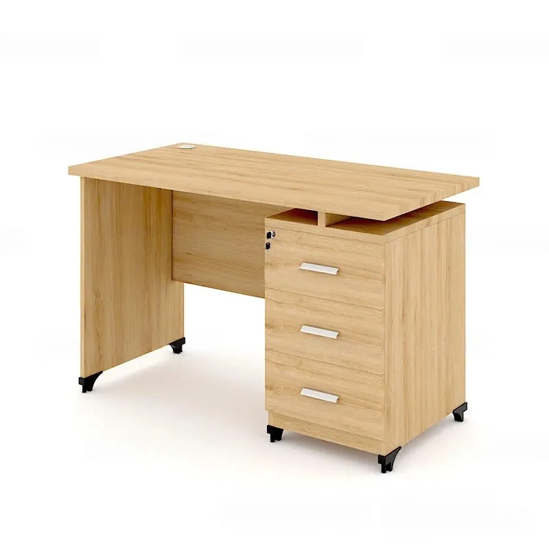 Bàn Làm Việc Văn Phòng Gỗ Công Nghiệp Kèm Hộc - BG58