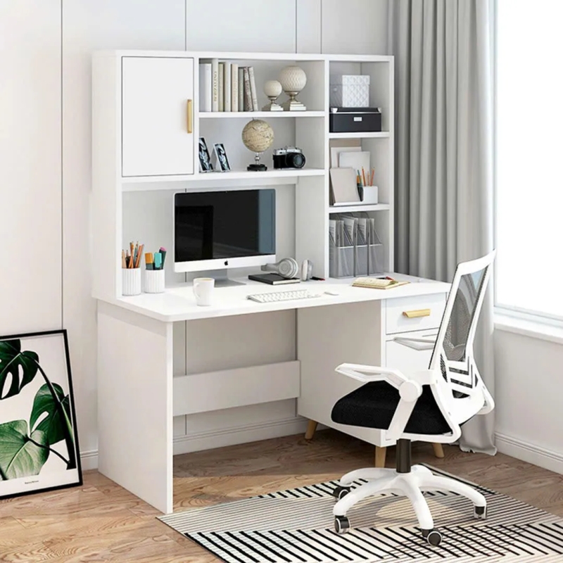 Bàn Làm Việc Gỗ Đa Năng Có Kệ Sách & Tủ Kín - BG65