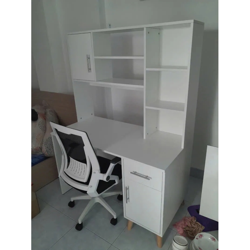 Bàn Làm Việc Gỗ Đa Năng Có Kệ Sách & Tủ Kín - BG65