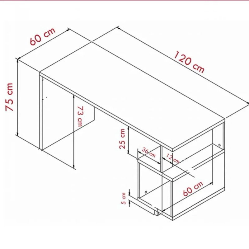 Bàn Làm Việc Gỗ Hiện Đại Cho Không Gian Nhỏ - BG81