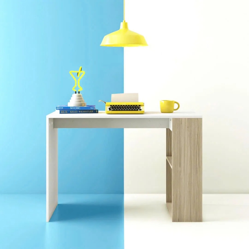 Bàn Làm Việc Gỗ Tối Giản Có Kệ Lưu Trữ - BG67