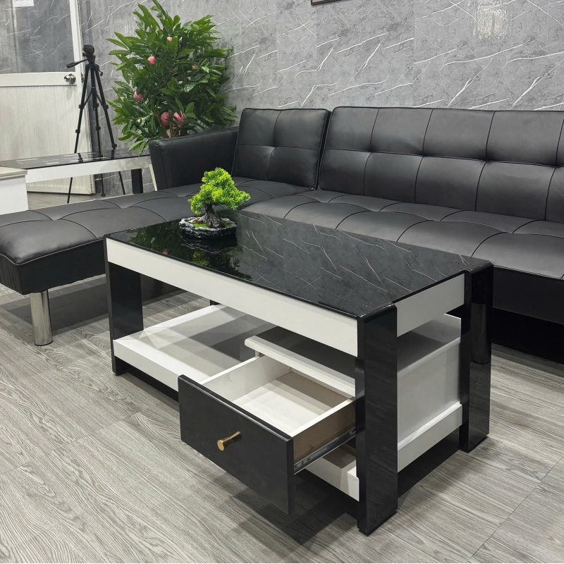 Bàn Trà Sofa Mặt Đá Có Hộc Kéo Hiện Đại - BT28
