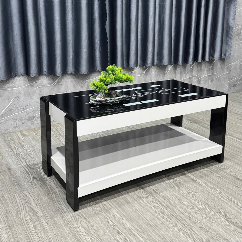 Bàn Trà Sofa Mặt Kính Chữ Nhật Nhập Khẩu - BT26