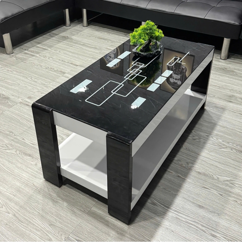 Bàn Trà Sofa Mặt Kính Chữ Nhật Nhập Khẩu - BT26