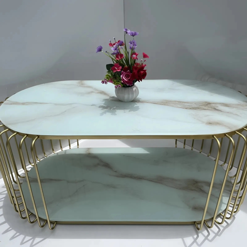Bàn Trà Hột Xoài Sofa Mặt Cường Lực - BT5