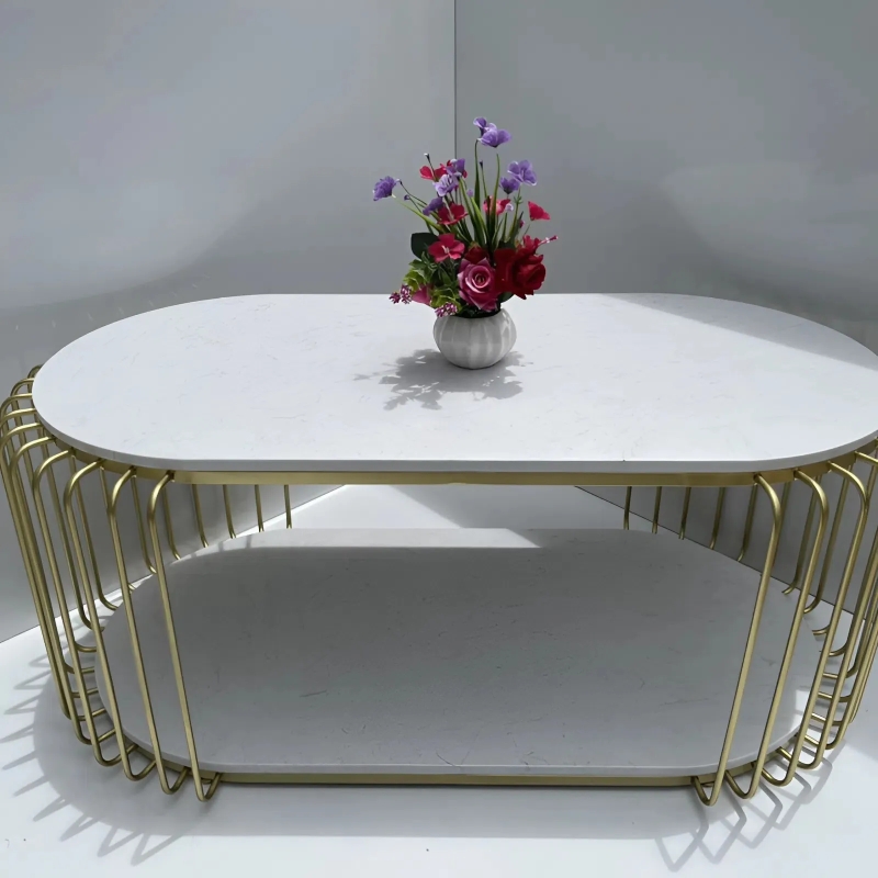 Bàn Trà Hột Xoài Sofa Mặt Cường Lực - BT5