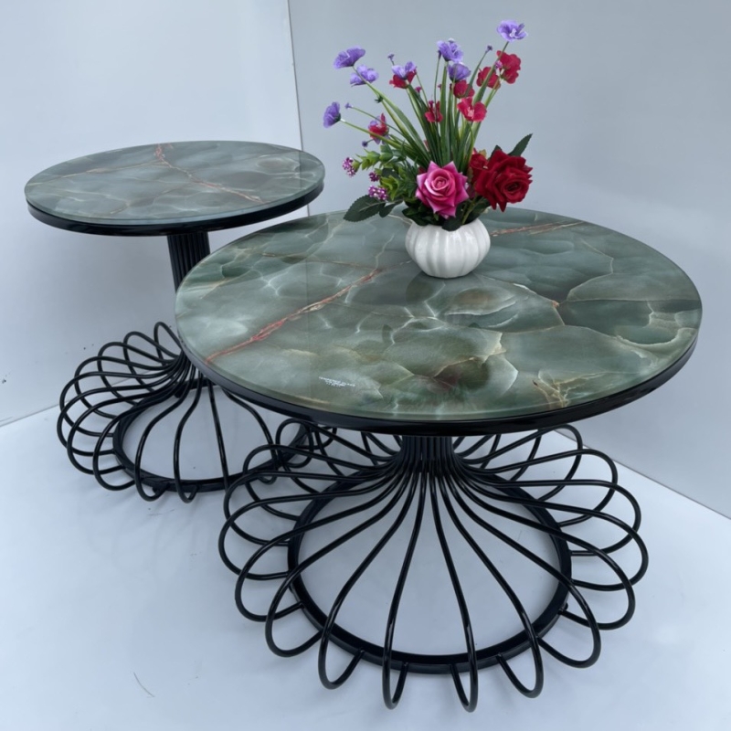 Bàn Trà Sofa Dáng Đồng Hồ Cát - BT10