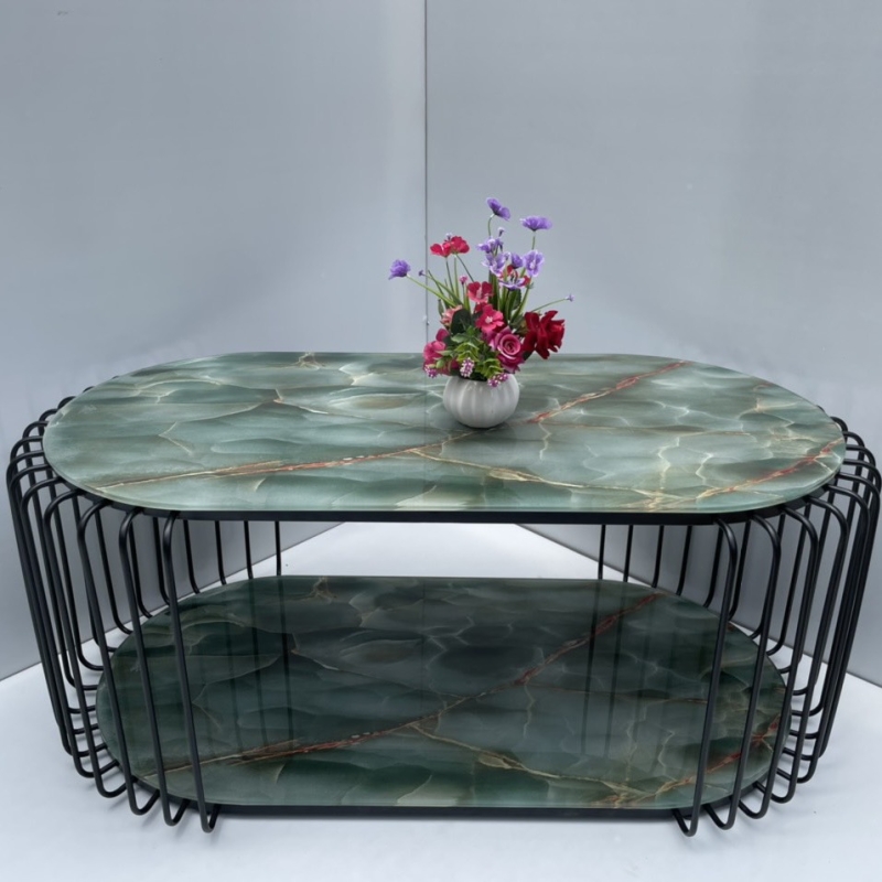Bàn Trà Hột Xoài Sofa Mặt Cường Lực - BT5