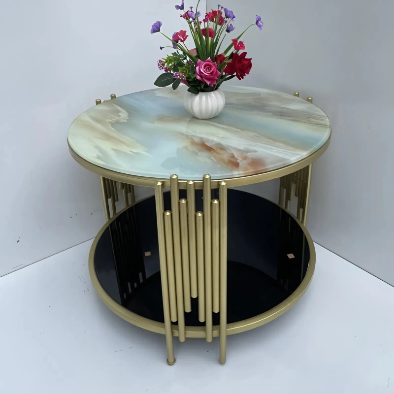 Bàn Trà Tròn Sofa 2 Tầng - BT4