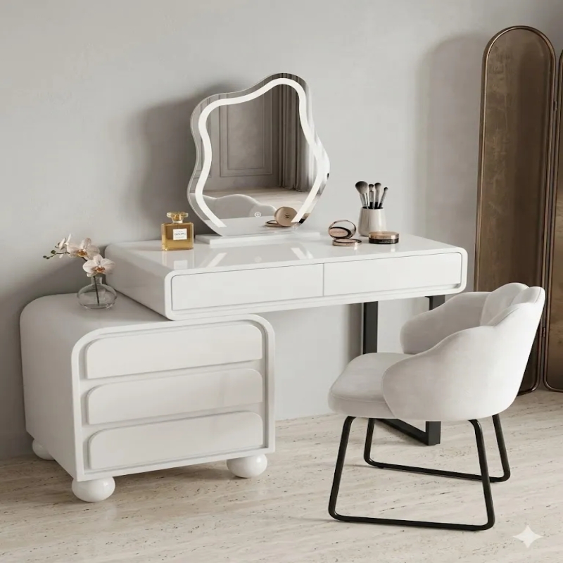 Bàn Trang Điểm Mini Chân Sắt Sơn Tĩnh Điện Thiết Kế Hiện Đại - BTD29