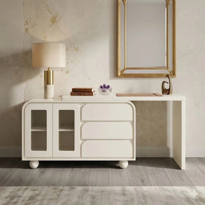 Bàn Trang Điểm Thiết Kế Tủ Cánh Kính Kết Hợp Ngăn Kéo Hiện Đại - BTD37