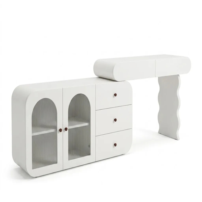 Bàn Trang Điểm Tủ Kính Vòm Hiện Đại Nhiều Ngăn Lưu Trữ - BTD48