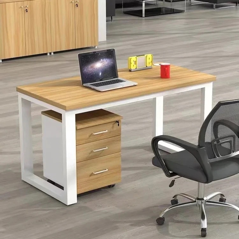 Bàn Làm Việc Chân Sắt Chữ U Có Hộc - BLV96