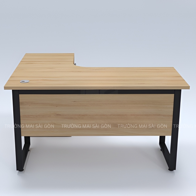 Bàn Làm Việc Góc L Yếm Lửng Hộc Tủ Liền - BLV26