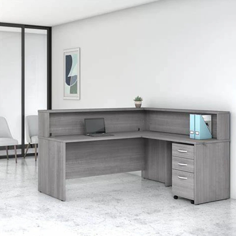 Quầy Lễ Tân Góc Chữ L Thiết Kế Mới Mẻ - LT9