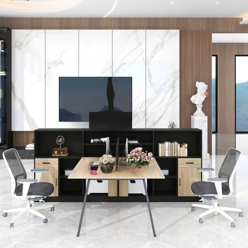 Cụm Bàn Làm Việc 2 Người Phá Cách Sang Trọng - BC126