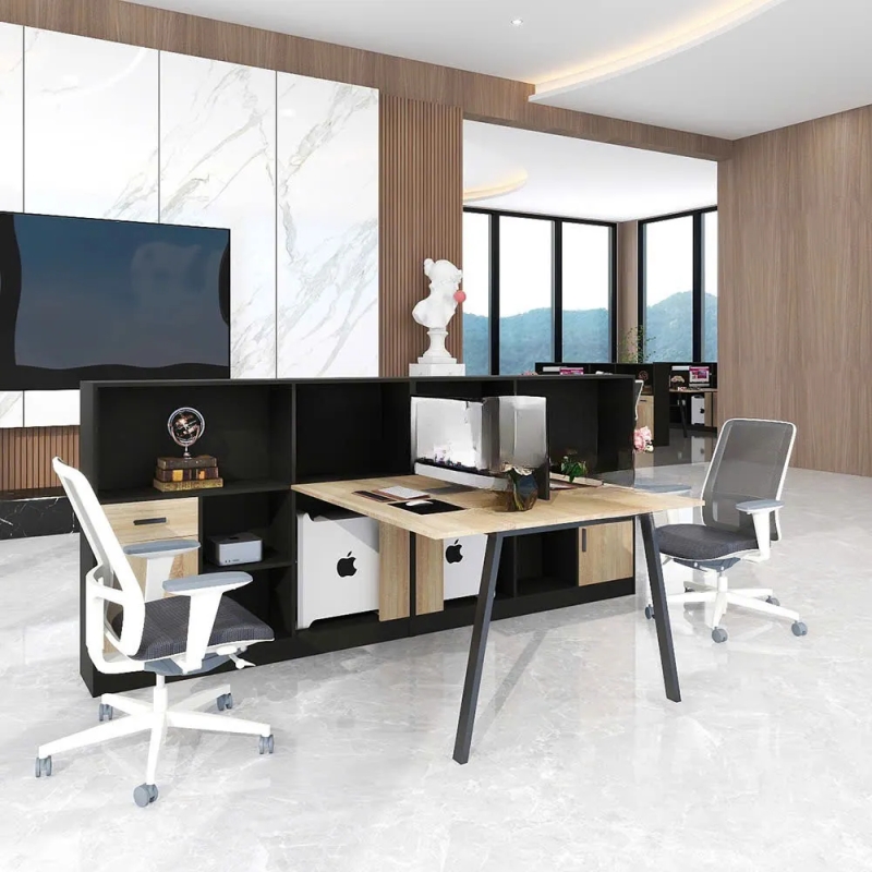 Cụm Bàn Làm Việc 2 Người Phá Cách Sang Trọng - BC126
