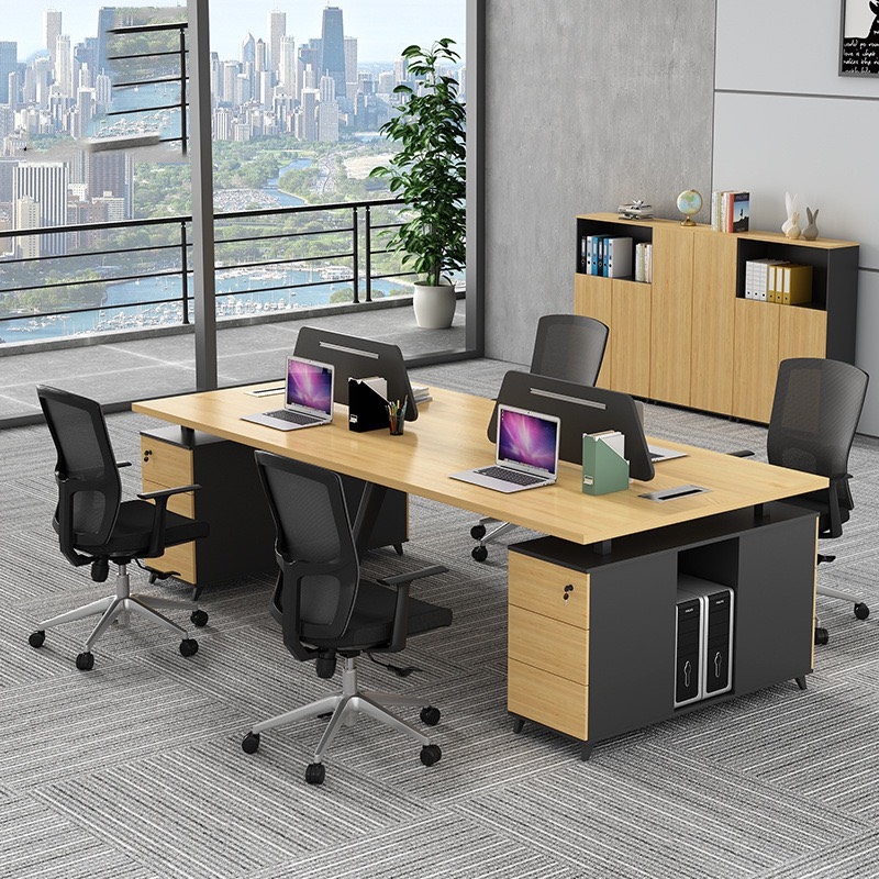 Cụm Bàn Làm Việc Có Vách Ngăn Gỗ MDF Đẹp - BC45