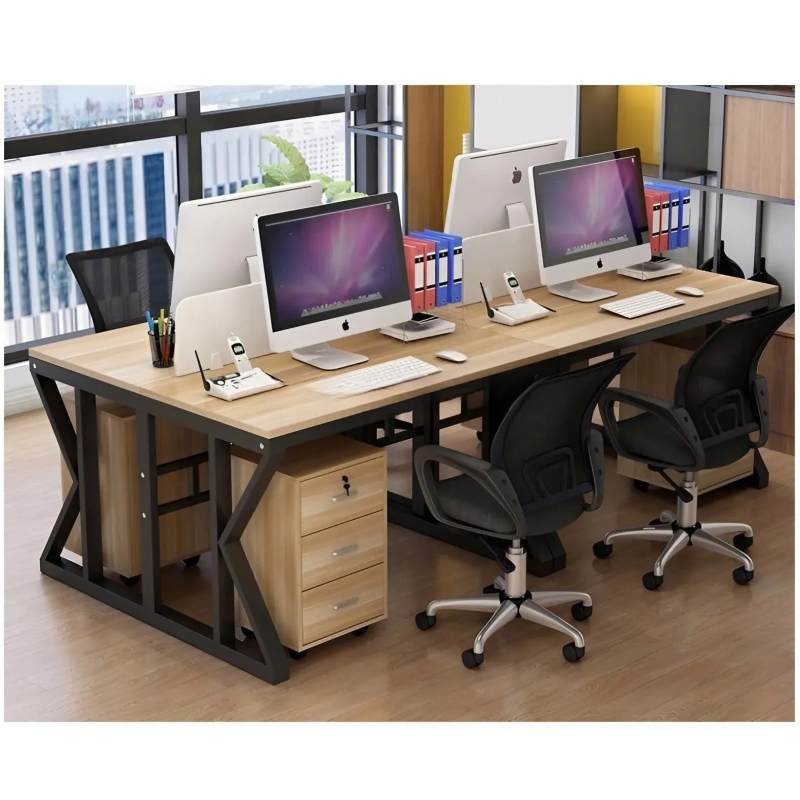  Cụm Bàn Làm Việc 4 Người Chân Sắt Chữ K Chắc Chắn - BC127