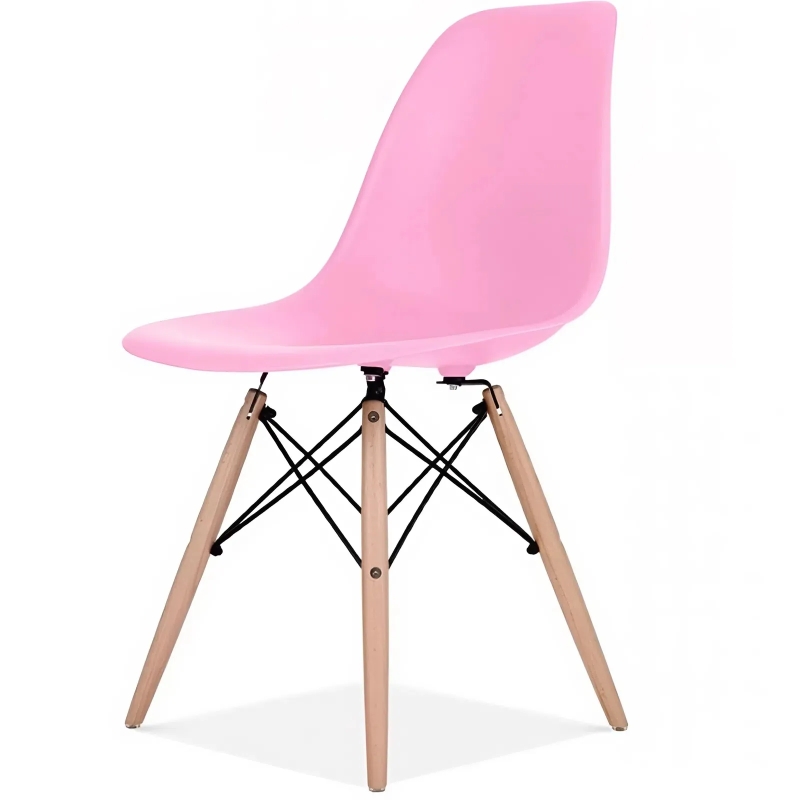 Ghế Cafe Tiếp Khách Eames Chân Gỗ Sồi - CF1