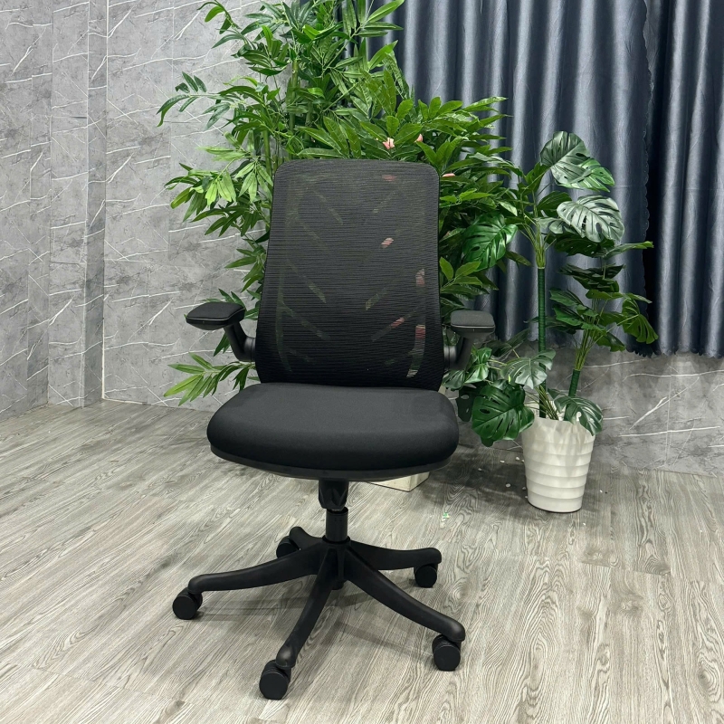 Ghế Xoay Văn phòng Lưng Chiếc Lá tay Gập - GX8